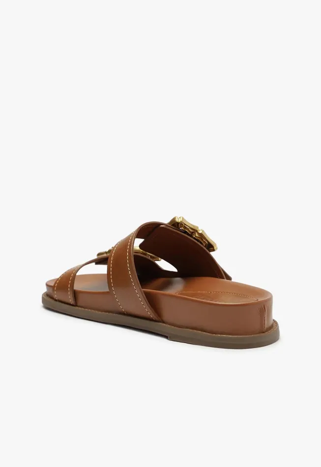 Enola Sporty Leather Sandal New Wood Women Schutz Shoes Mules