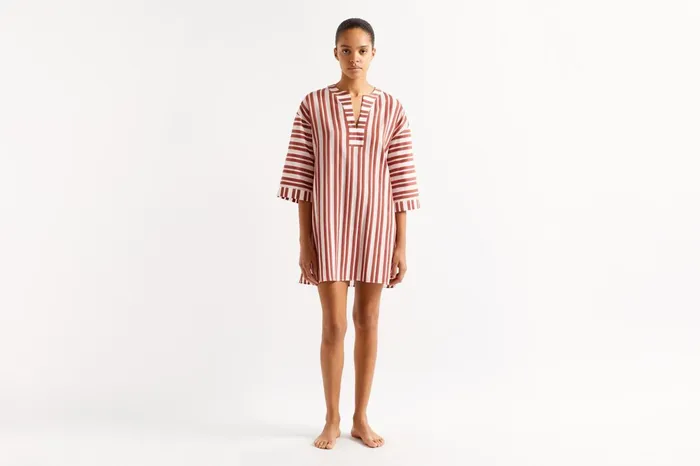 ERES Amor Short Tunic DattierBlanc Women Beachwear and Accessories
