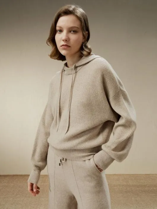 Eshe 2in1 Cashmere Detachable Hoodie Women Lilysilk Knitwear