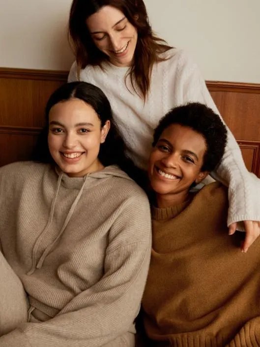 Eshe 2in1 Cashmere Detachable Hoodie Women Lilysilk Knitwear