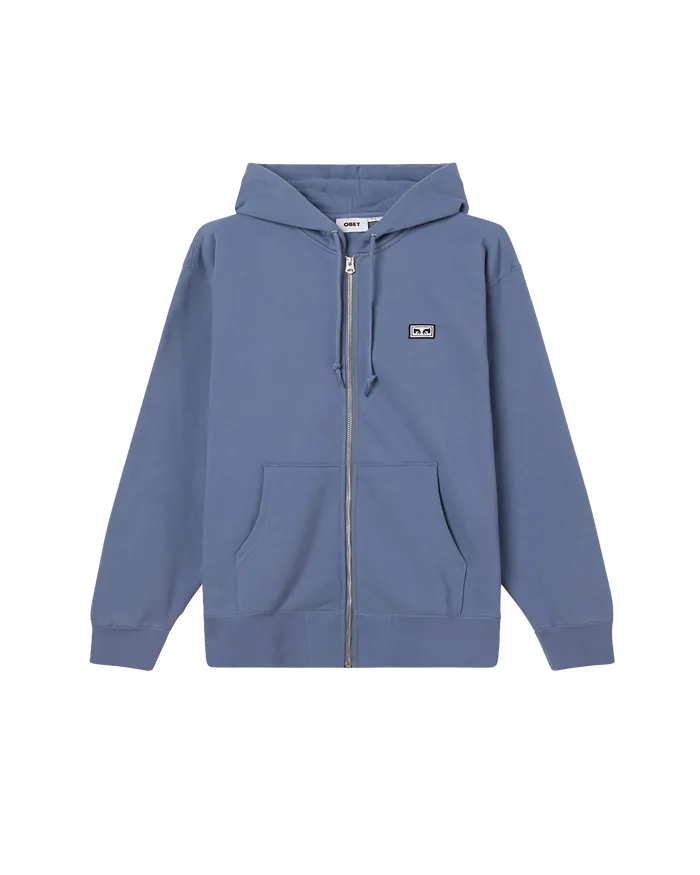 EST WORKS EYES ZIP HOOD Coronet Blue Men SWEATSHIRTS OBEY Clothing