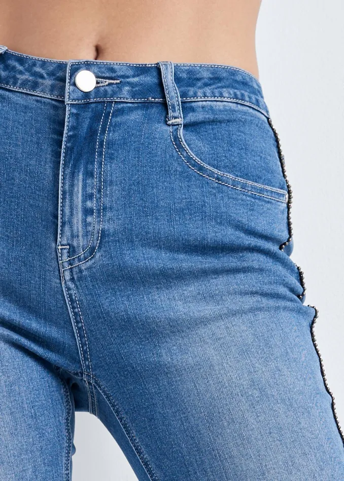 EXTREME FLARE JEANS Medium Wash Women VENUS Novelty Jeans