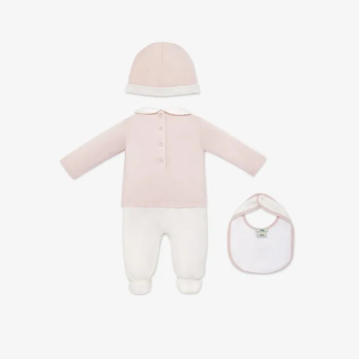 Fendi Baby Girl Baby Set Pink Jersey Baby Set 8211 Kids
