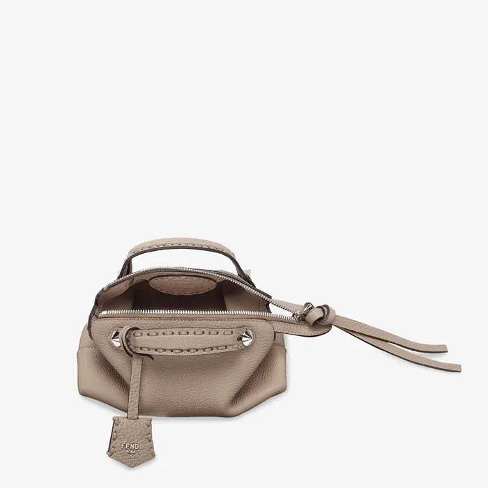 Fendi Boston Bags By The Way Selleria Mini Dove Gray Selleria Minibag With 156 Handsewn Topstitches 8211 Women