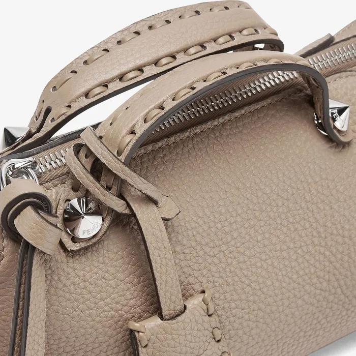 Fendi Boston Bags By The Way Selleria Mini Dove Gray Selleria Minibag With 156 Handsewn Topstitches 8211 Women