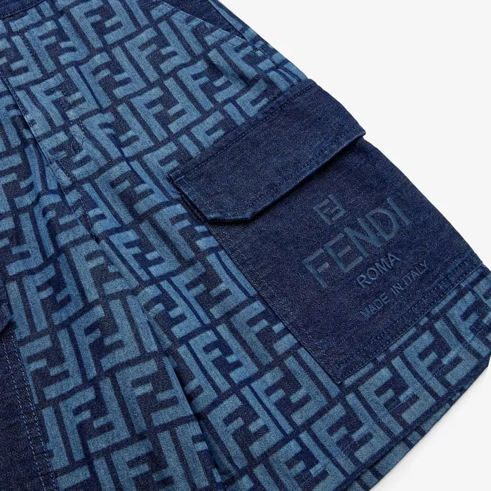 Fendi Clothing Junior Bermudas Blue Chambray Junior Bermudas 8211 Kids