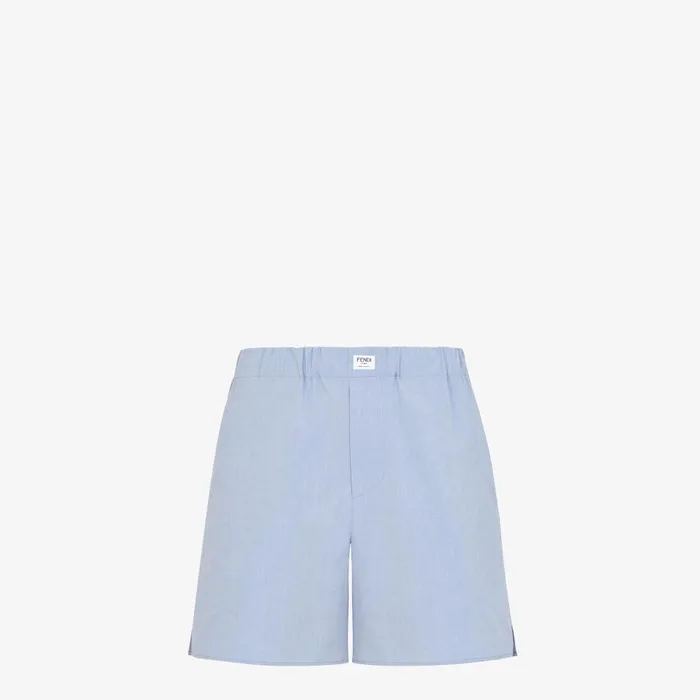 Fendi Coordinated Sets Bermudas Blue Cotton Shorts 8211 Men