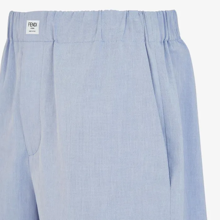 Fendi Coordinated Sets Bermudas Blue Cotton Shorts 8211 Men