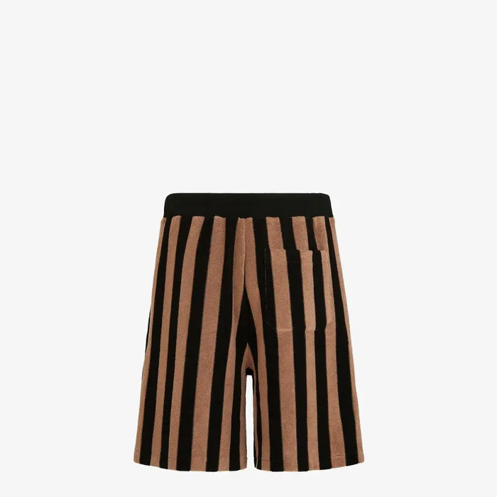 Fendi Coordinated Sets Bermudas Brown Pequin Terry Shorts 8211 Men
