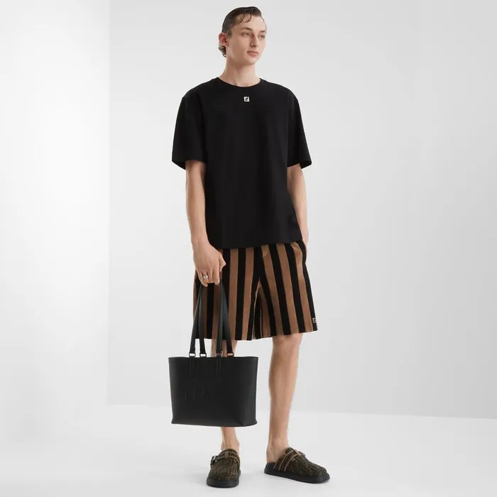 Fendi Coordinated Sets Bermudas Brown Pequin Terry Shorts 8211 Men