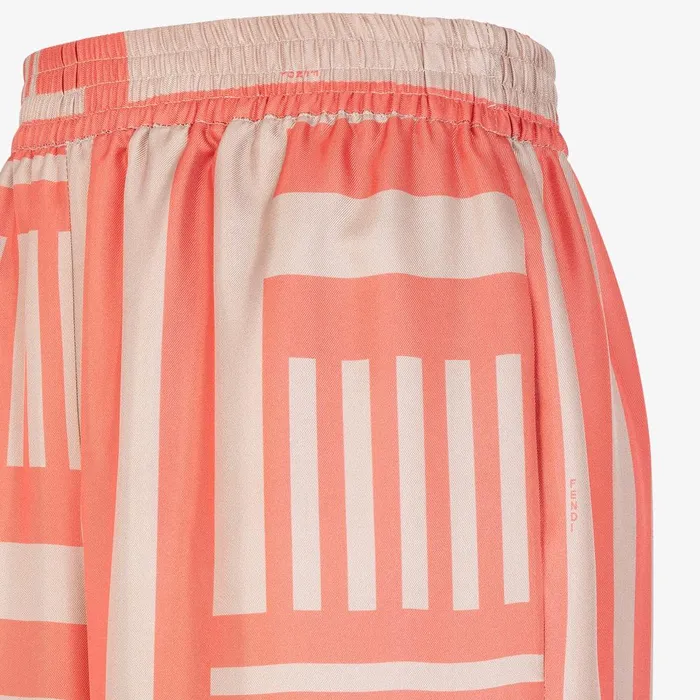 Fendi Coordinated Sets Pants Salmon Pink Printed Silk Pants 8211 Women