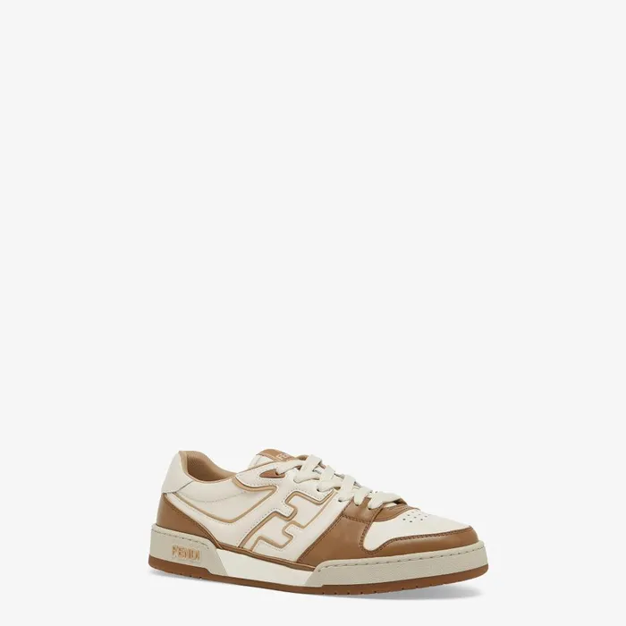 Fendi Fendi Match Fendi Match Sneakers Brown Leather Low Tops 8211 Men