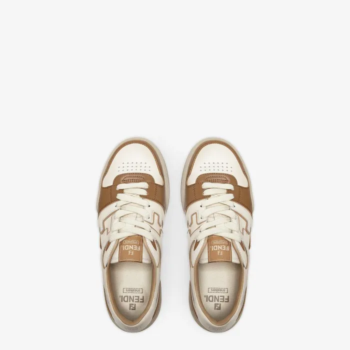 Fendi Fendi Match Fendi Match Sneakers Brown Leather Low Tops 8211 Men
