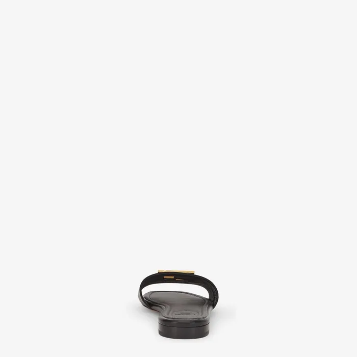 Fendi FFold Fendi FFold Black Leather Sandals 8211 Women