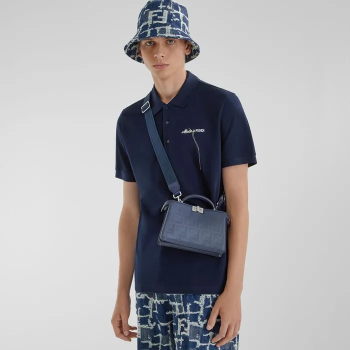 Fendi Hats and Gloves Hat Blue FF Denim Bucket Hat 8211 Men