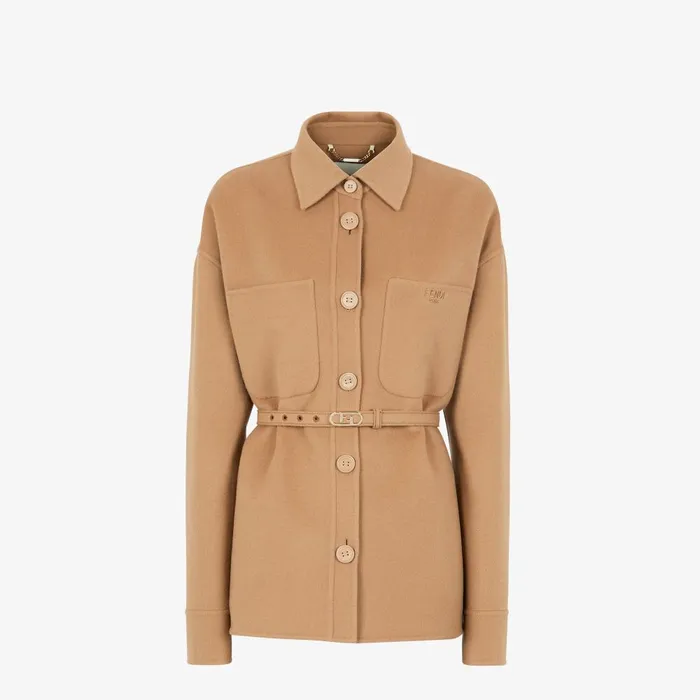 Fendi Jackets Jacket GoTo Jacket In Camelcolor Cashmere 8211 Women