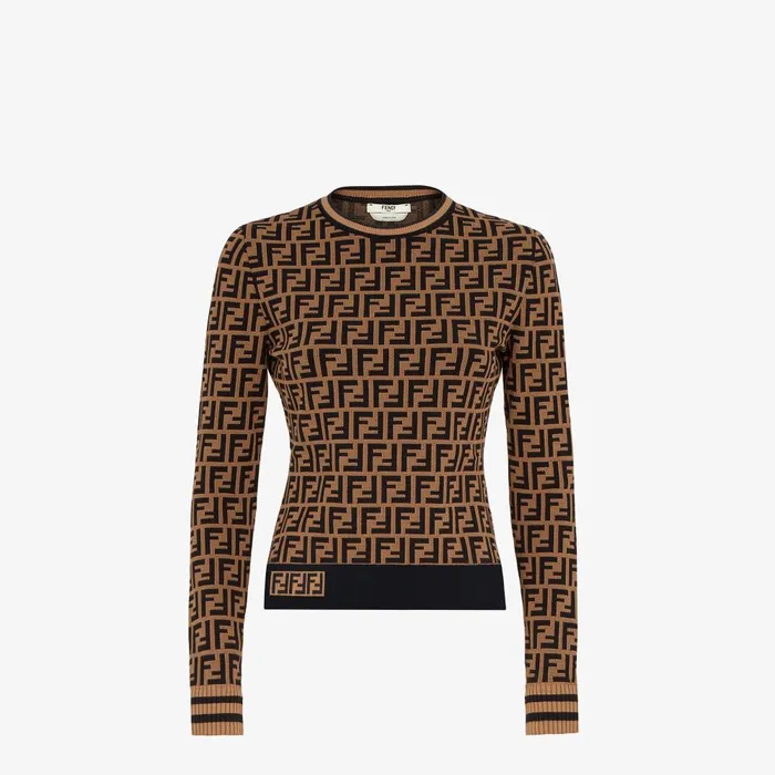Fendi Knitwear Sweater FF Motif Sweater 8211 Women