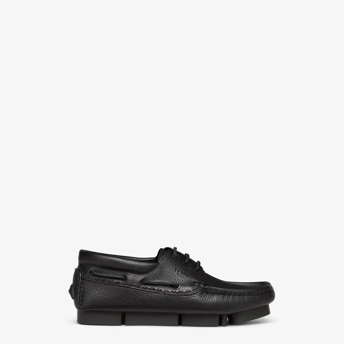 Fendi Loafers and Drivers Fendi Deck Laceups Black Leather Laceups 8211 Men