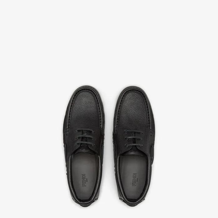 Fendi Loafers and Drivers Fendi Deck Laceups Black Leather Laceups 8211 Men