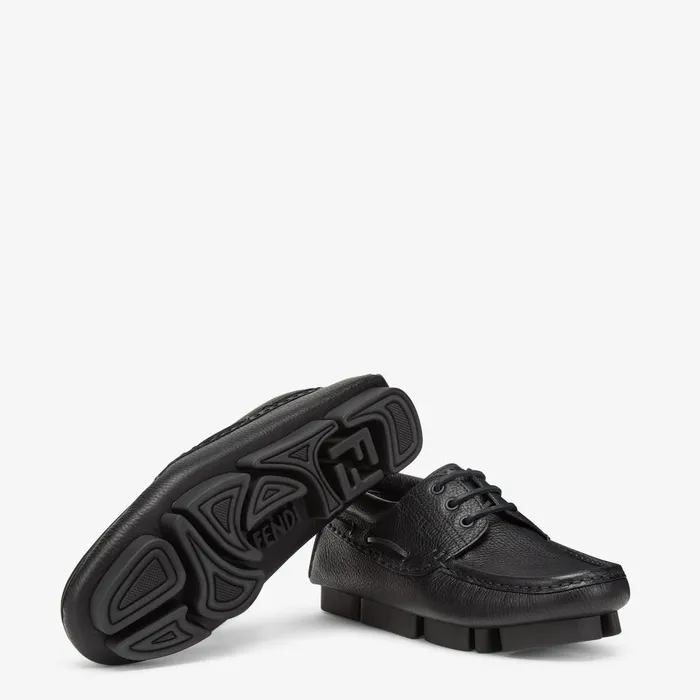 Fendi Loafers and Drivers Fendi Deck Laceups Black Leather Laceups 8211 Men