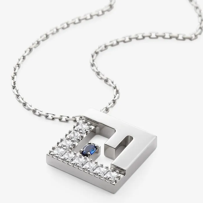 Fendi Necklaces FF Necklace Silvercolored Necklace 8211 Men