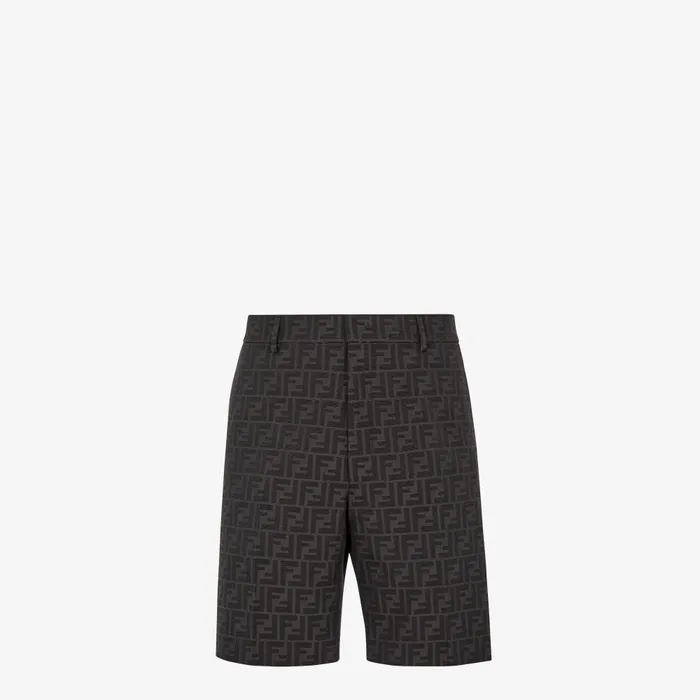 Fendi Pants and Shorts Bermudas FF Jacquard Fabric Pants 8211 Men
