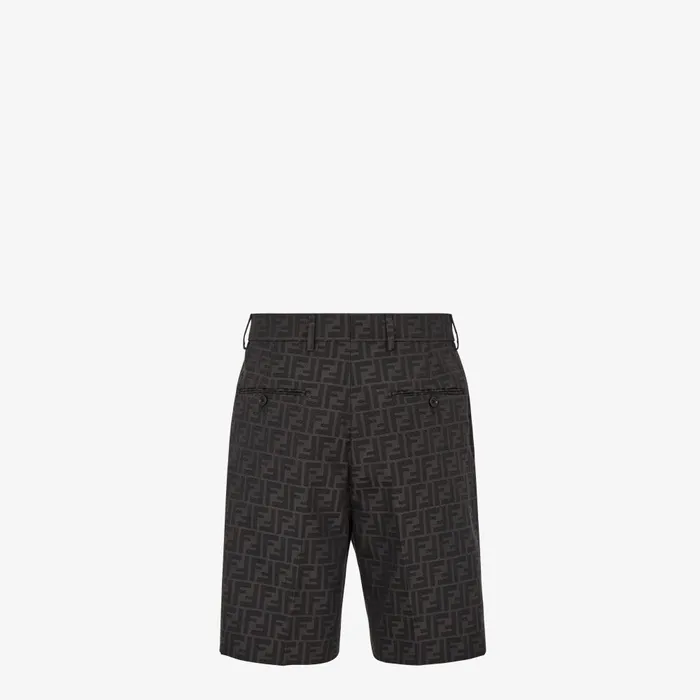 Fendi Pants and Shorts Bermudas FF Jacquard Fabric Pants 8211 Men