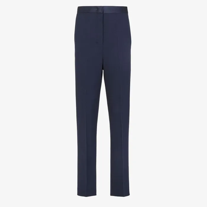Fendi Pants and Shorts Pants Navy Blue Cady Pants 8211 Women