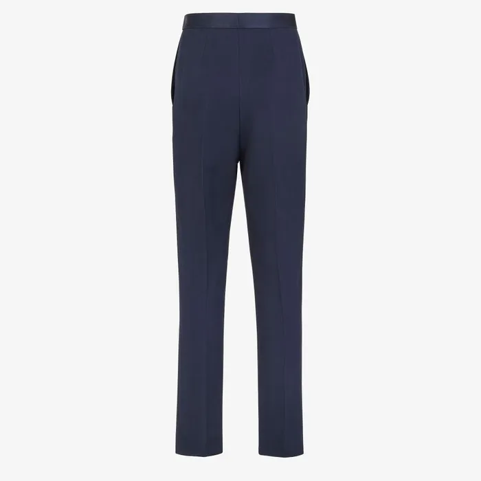 Fendi Pants and Shorts Pants Navy Blue Cady Pants 8211 Women