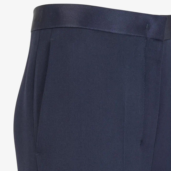 Fendi Pants and Shorts Pants Navy Blue Cady Pants 8211 Women
