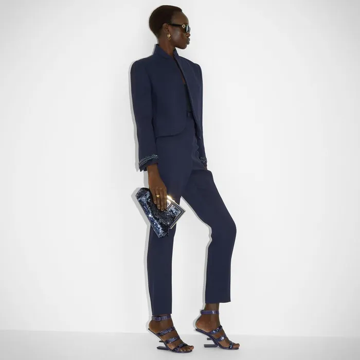 Fendi Pants and Shorts Pants Navy Blue Cady Pants 8211 Women