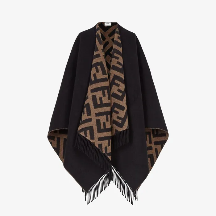 Fendi Scarves and Ponchos FF Poncho Multicolor Wool And Cashmere Poncho 8211 Women Fendi Scarves and Ponchos FF Poncho Multicolor Wool And Cashmere Poncho 8211 Women