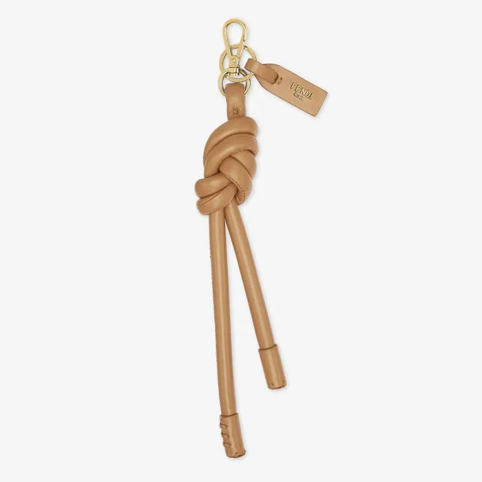 Fendi Shoulder Straps and Bag Accessories Fendi Knot Beige Leather Key Case 8211 Women