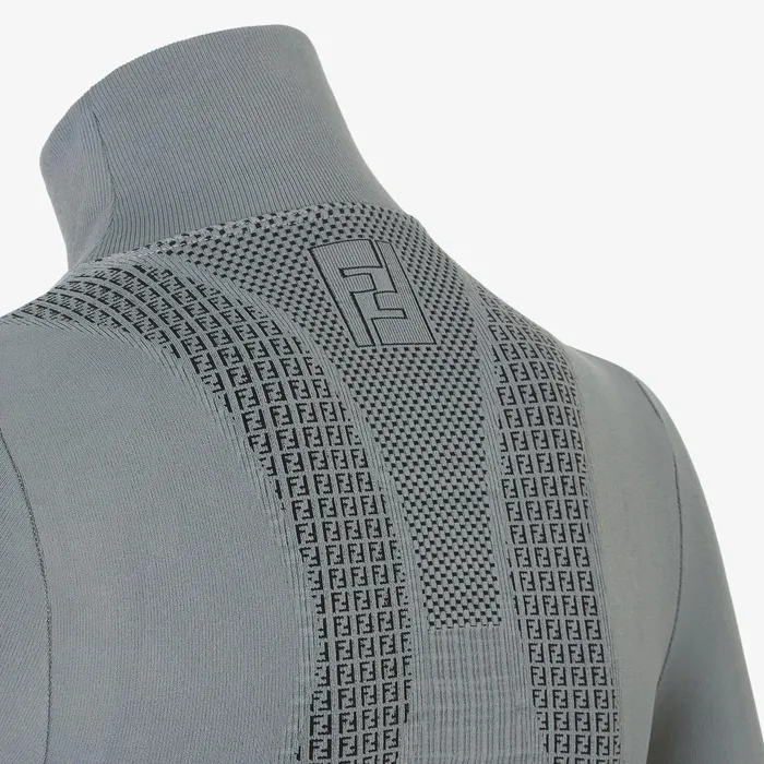 Fendi Skiwear Ski Sweater Gray Tech Fabric Sweater 8211 Women