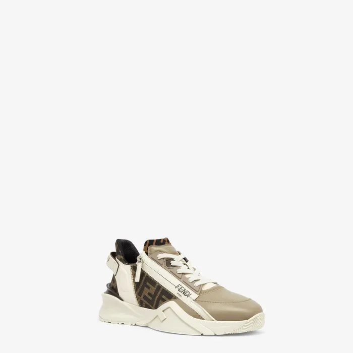 Fendi Sneakers Fendi Flow Beige Leather Lowtops 8211 Women