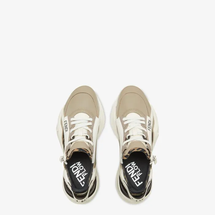 Fendi Sneakers Fendi Flow Beige Leather Lowtops 8211 Women