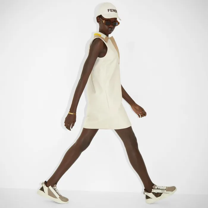 Fendi Sneakers Fendi Flow Beige Leather Lowtops 8211 Women