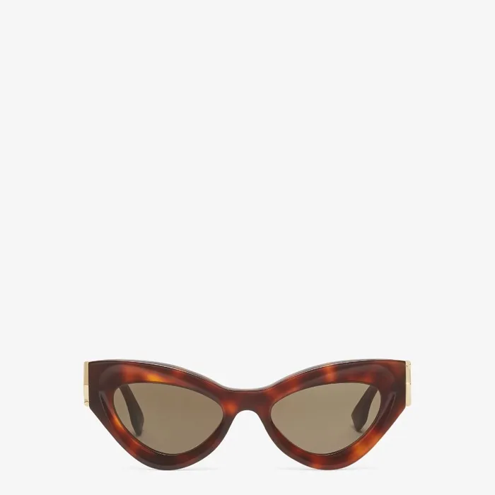 Fendi Sunglasses FF Diamonds Havana Acetate Sunglasses 8211 Women