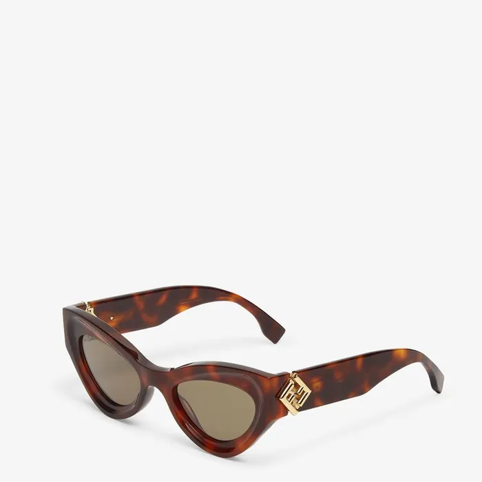 Fendi Sunglasses FF Diamonds Havana Acetate Sunglasses 8211 Women