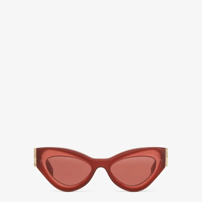 Fendi Sunglasses FF Diamonds Red Acetate Sunglasses 8211 Women