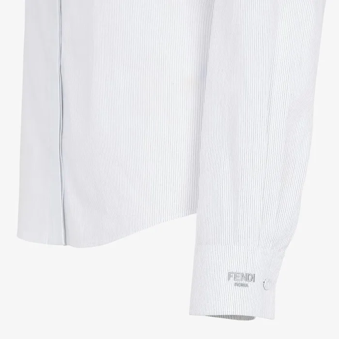 Fendi Tops and Shirts Shirt White Cotton Striped Shirt 8211 Women