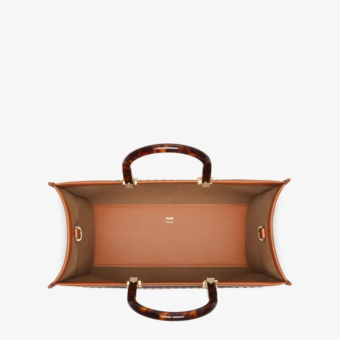 Fendi Tote Bags Fendi Sunshine Medium Brown Calfskin Bag 8211 Women