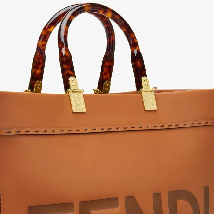 Fendi Tote Bags Fendi Sunshine Medium Brown Calfskin Bag 8211 Women