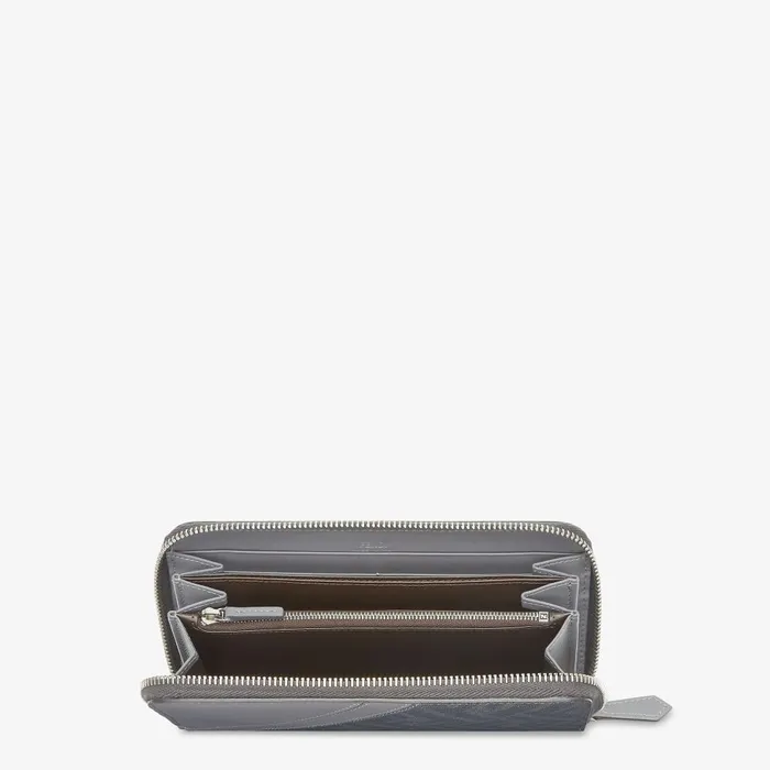 Fendi Wallets Fendi Diagonal Zip Around Gray FF Canvas Wallet 8211 Men