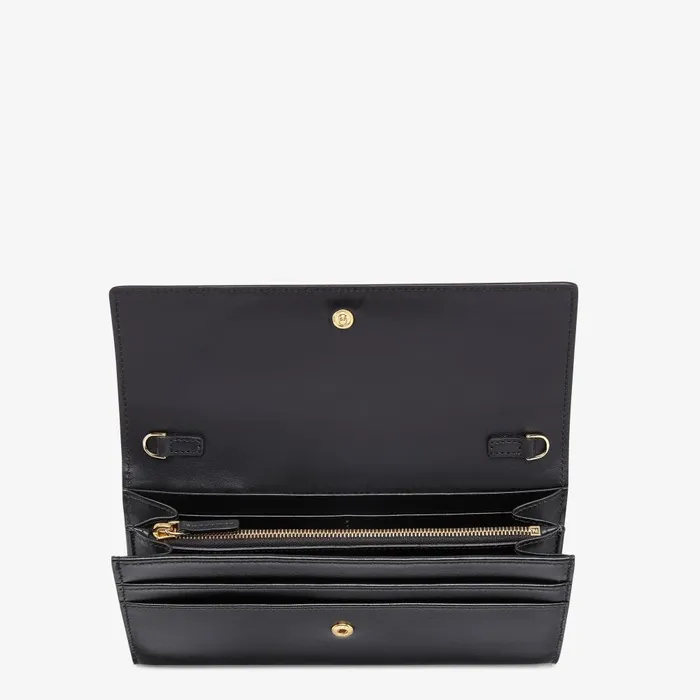 Fendi Wallets On Chain Fendi Roma Wallet Black Leather Wallet 8211 Women
