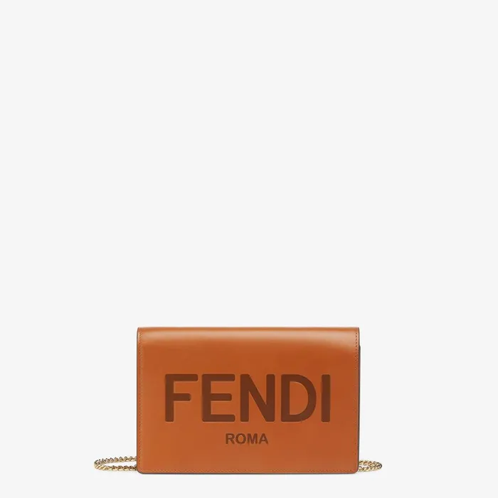 Fendi Wallets On Chain Wallet On Chain Brown Leather Minibag 8211 Women