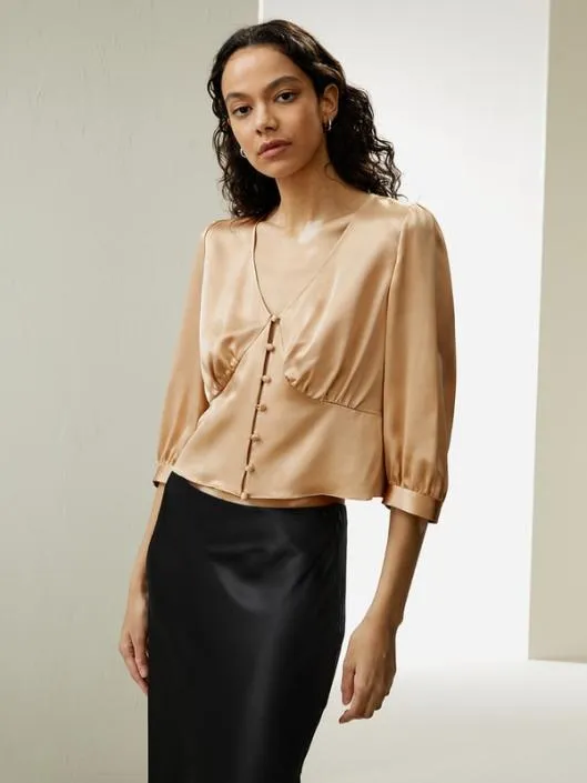 Fitted Retro Corset Silk Top 8211 Affordable Silk Blouses 100 Silk Women Blouses Lilysilk Shirts