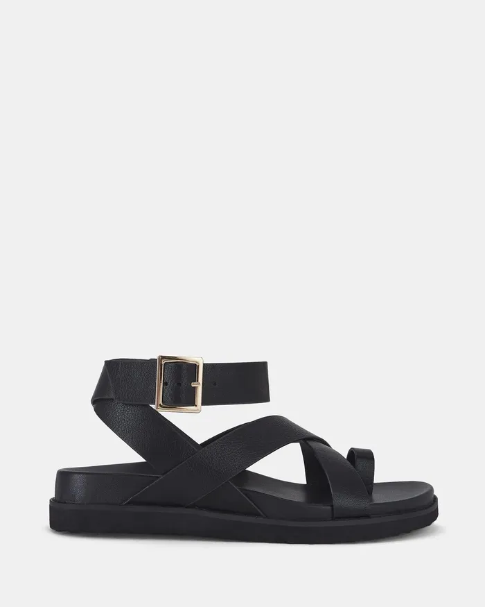 Flat Sandals NOVO Shoes Women TILLIE BLACK Flat Sandals
