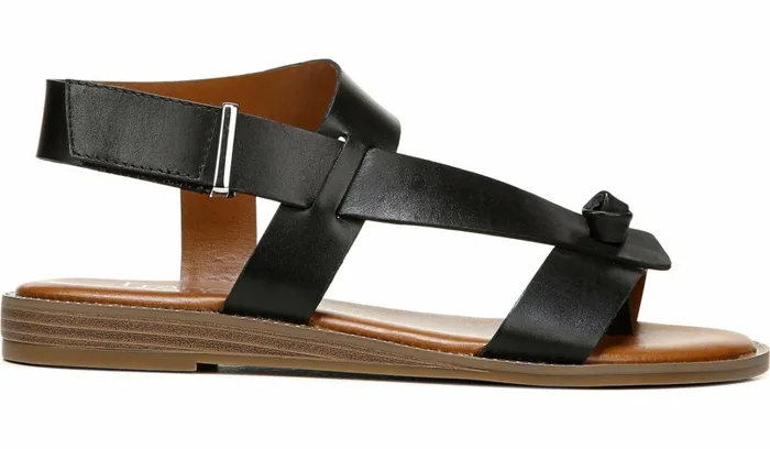 Flat Sandals Women Franco Sarto Franco Glenni Sandal Black Leather