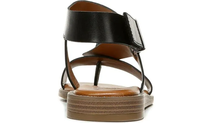 Flat Sandals Women Franco Sarto Franco Glenni Sandal Black Leather